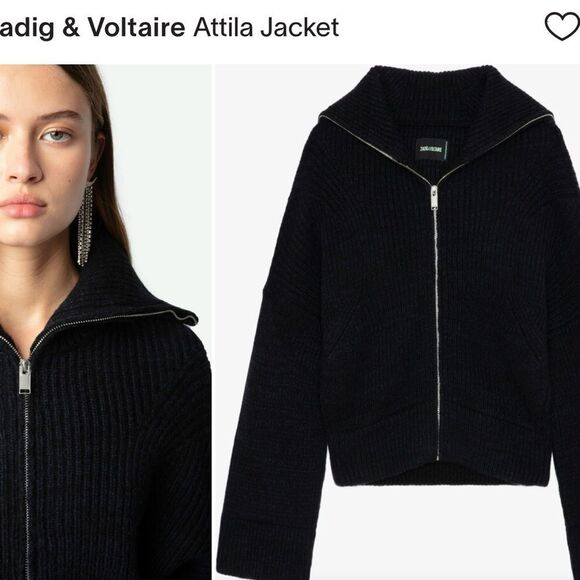 Zadig & Voltaire Attila Jacket NWOT Size M/L - Picture 3 of 16